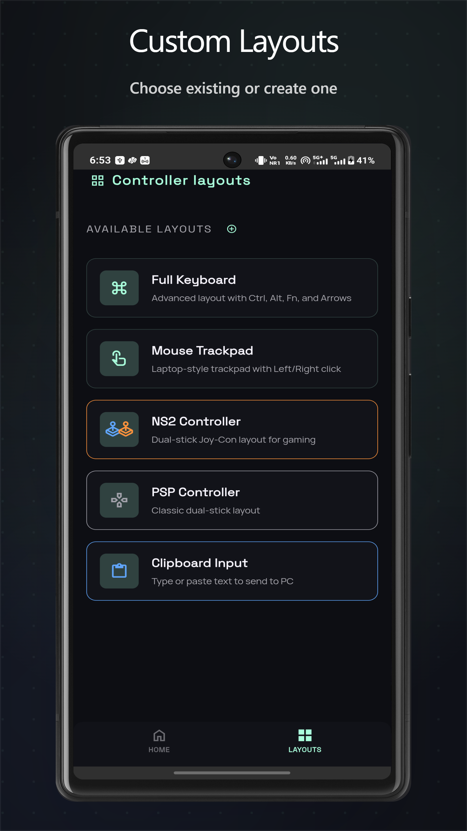 PocketController screenshot preview